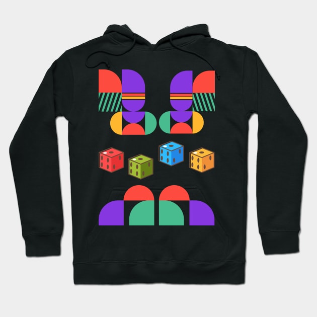 Colorful Dice Delight Hoodie by Syntax Wear